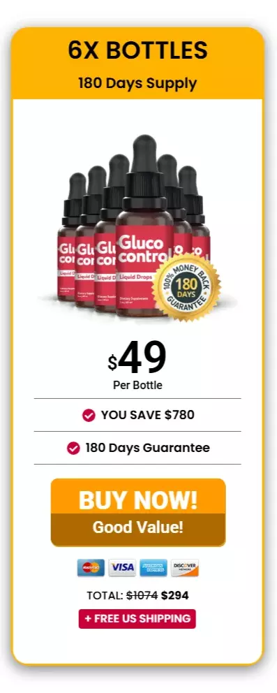 Gluco Control™ 6 bottles pricing